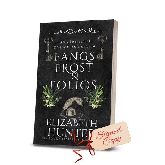 Fangs, Frost, and Folios (Elemental Mysteries/World Book 13) Signed Paperback